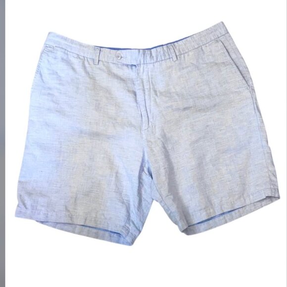 Peter Millar Linen Cotton Blend Light Blue Golf Shorts Men's size 40 - Picture 1 of 6